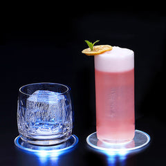 Cocktail coasters, bar cocktails, sparkling and colorful coasters